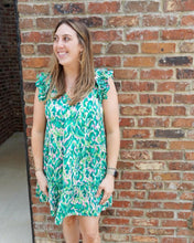 Load image into Gallery viewer, Mixed Green Ruffle Dress
