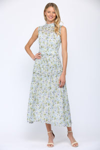 Ester Floral Blue Maxi Dress