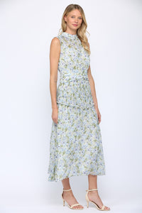 Ester Floral Blue Maxi Dress