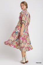 Load image into Gallery viewer, Pink Paisley Midi Dress

