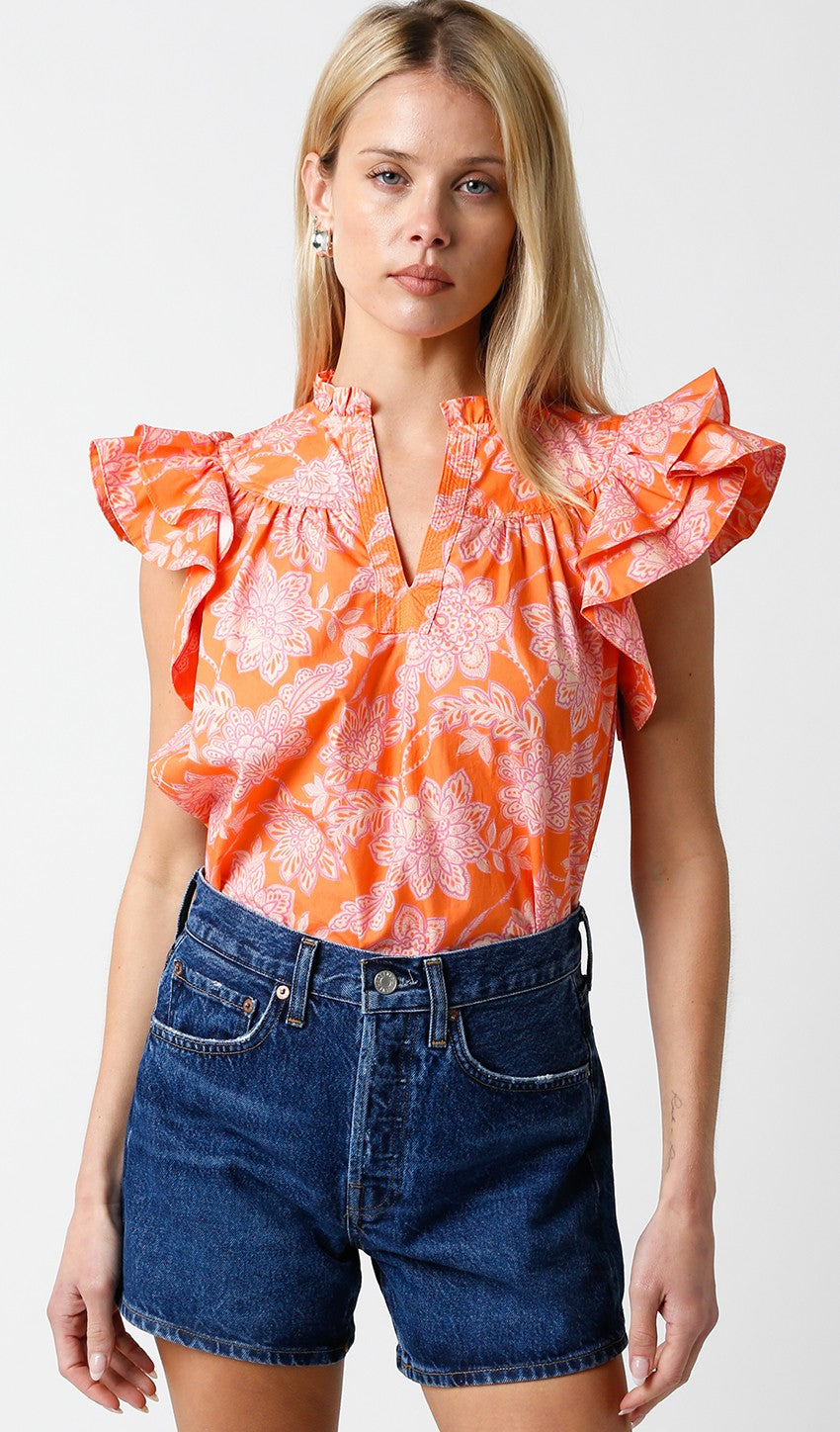 Jane Orange Top