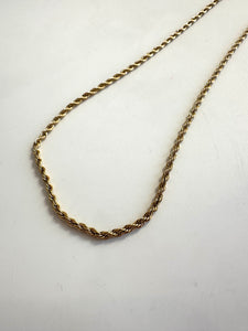 Gold Twist Chain Necklace