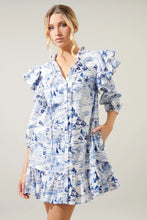 Load image into Gallery viewer, Francine Toile Ruffle Drop Waist Dress
