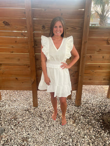 Winnie White Ruffle Dress