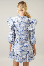 Load image into Gallery viewer, Francine Toile Ruffle Drop Waist Dress
