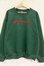 Load image into Gallery viewer, Embroidered Mini-Bows Holiday Sweatshirt
