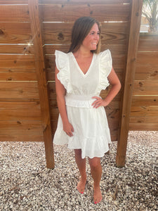 Winnie White Ruffle Dress