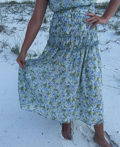 Ester Floral Blue Maxi Dress