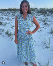 Load image into Gallery viewer, Ester Floral Blue Maxi Dress
