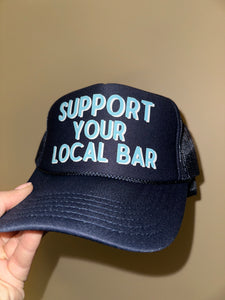 Support Your Local Bar Navy Trucker Hat