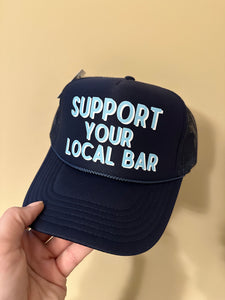 Support Your Local Bar Navy Trucker Hat