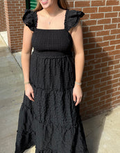 Load image into Gallery viewer, Black Maxi Smocked Dress
