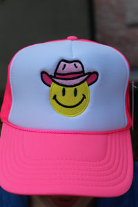 Cowboy Smiley Trucker Hat