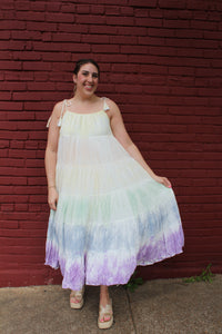 Rainbow Tiered Maxi Dress