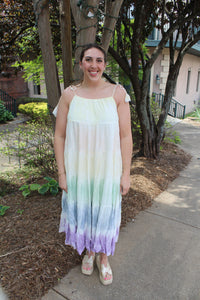 Rainbow Tiered Maxi Dress