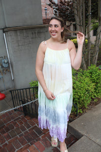 Rainbow Tiered Maxi Dress