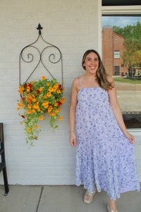 Violet Floral Maxi Dress