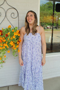 Violet Floral Maxi Dress