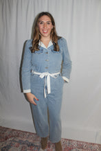 Load image into Gallery viewer, Lucy Denim Romper with Corduroy Details
