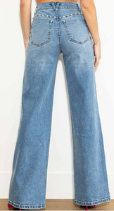 Pearl Stud High Rise Jeans