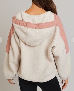 Colorblock Sherpa Pullover