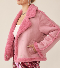 Load image into Gallery viewer, Rose Faux Suede Jacket
