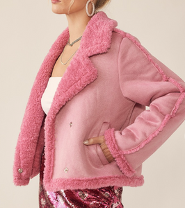 Rose Faux Suede Jacket