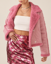 Load image into Gallery viewer, Rose Faux Suede Jacket
