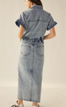 Load image into Gallery viewer, Front Slit Denim Midi Dress
