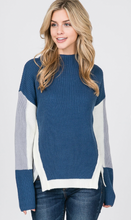 Load image into Gallery viewer, Nancy Navy Side Panels Sweater
