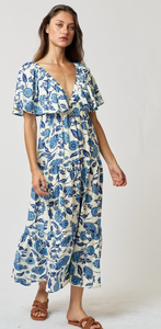 Blue Flower Floral Dress