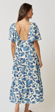 Load image into Gallery viewer, Blue Flower Floral Dress
