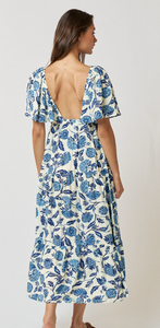 Blue Flower Floral Dress