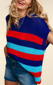 Stripe Sweater Knit Top