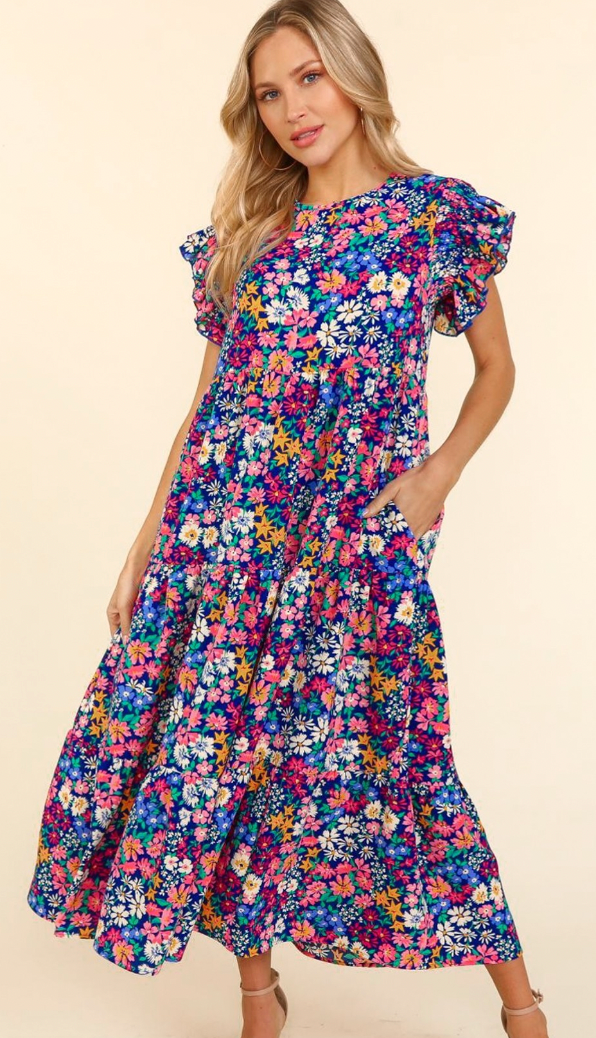 Reese Ruffle Floral Maxi Dress