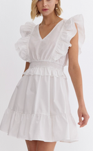 Load image into Gallery viewer, Winnie White Ruffle Dress
