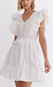 Winnie White Ruffle Dress