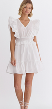 Load image into Gallery viewer, Winnie White Ruffle Dress
