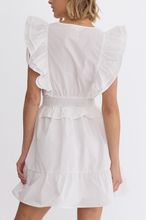 Load image into Gallery viewer, Winnie White Ruffle Dress
