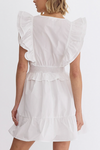 Winnie White Ruffle Dress