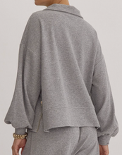 Load image into Gallery viewer, Paula Zippered Sweatshirt- Grey
