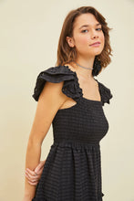 Load image into Gallery viewer, Black Maxi Smocked Dress
