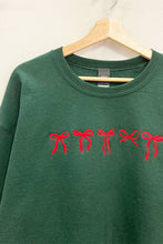 Load image into Gallery viewer, Embroidered Mini-Bows Holiday Sweatshirt
