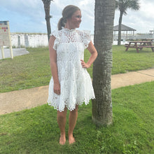 Load image into Gallery viewer, White Lace Crochet Dress
