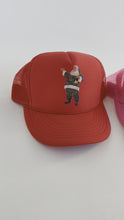 Load and play video in Gallery viewer, Designer Champagne Santa Trucker Hat
