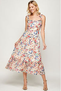 Cynthia Floral Print Midi Dress