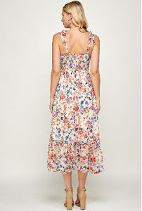 Cynthia Floral Print Midi Dress