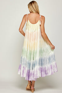 Rainbow Tiered Maxi Dress