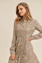 Load image into Gallery viewer, Corduroy Floral Button Down Dress
