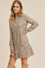 Load image into Gallery viewer, Corduroy Floral Button Down Dress
